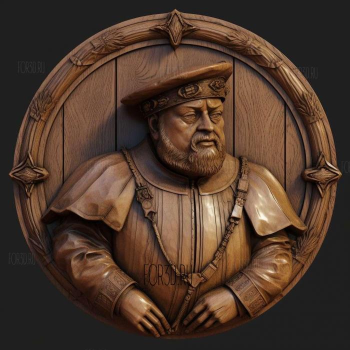 Henry VIII 2 stl model for CNC